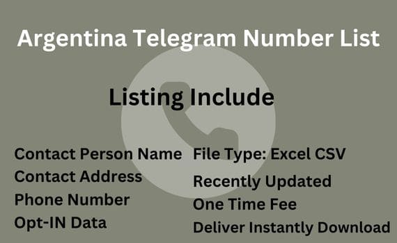 Argentina telegram number list