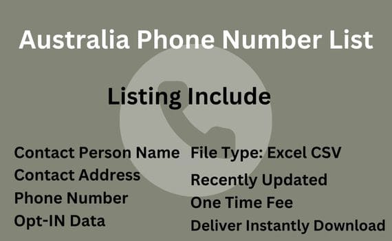 Australia phone number list