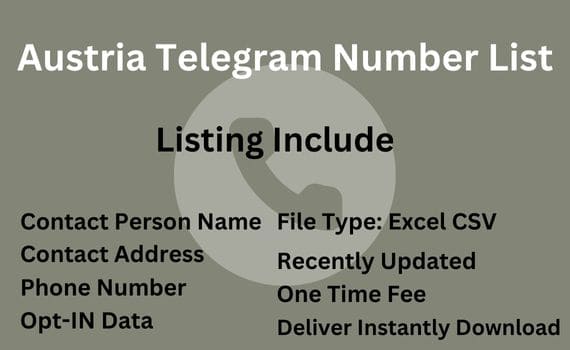 Austria telegram number list