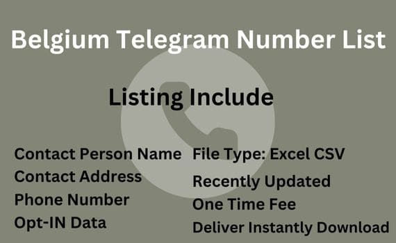 Belgium telegram number list