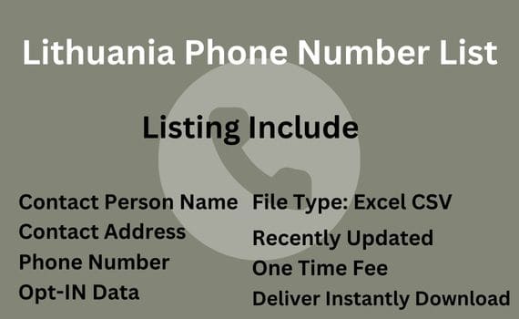 Lithuania phone number list