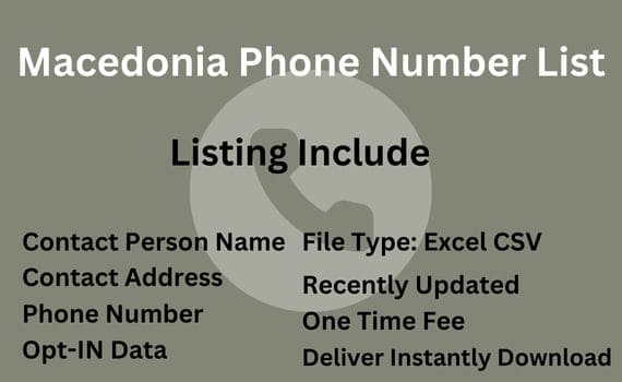 Macedonia phone number list