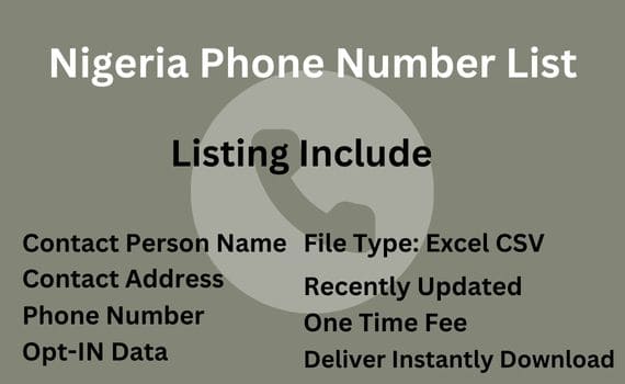 Nigeria phone number list