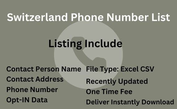 Switzerland phone number list