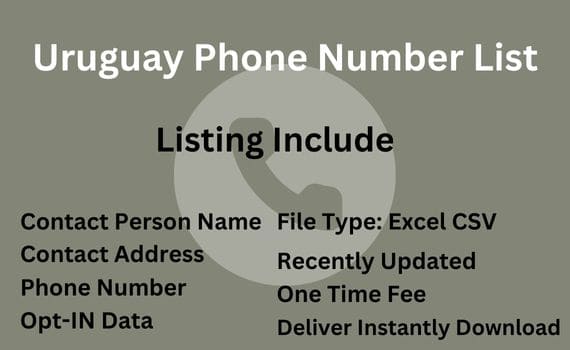 Uruguay phone number list