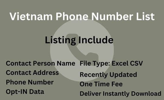 Vietnam phone number list