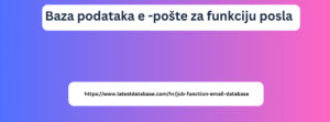 Baza podataka e -pošte za funkciju posla