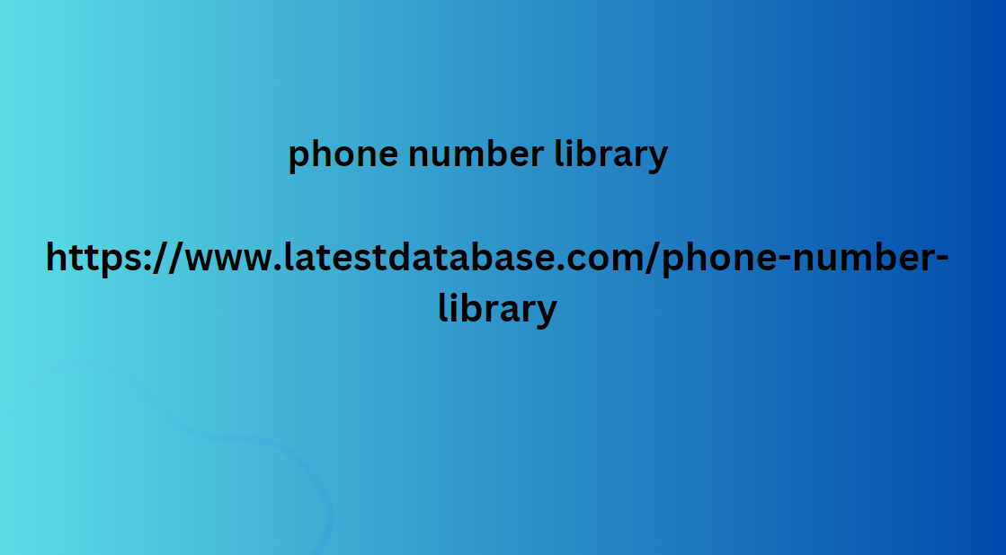 phone number library